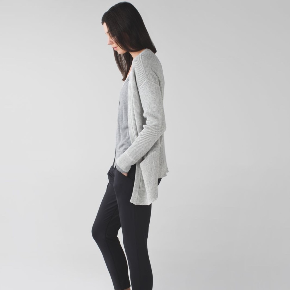 Lululemon grey cotton Vestigan cardigan Small/4/6